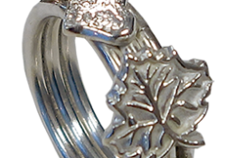 En speciell ring med kombinationen PMC silverlera och Argentium